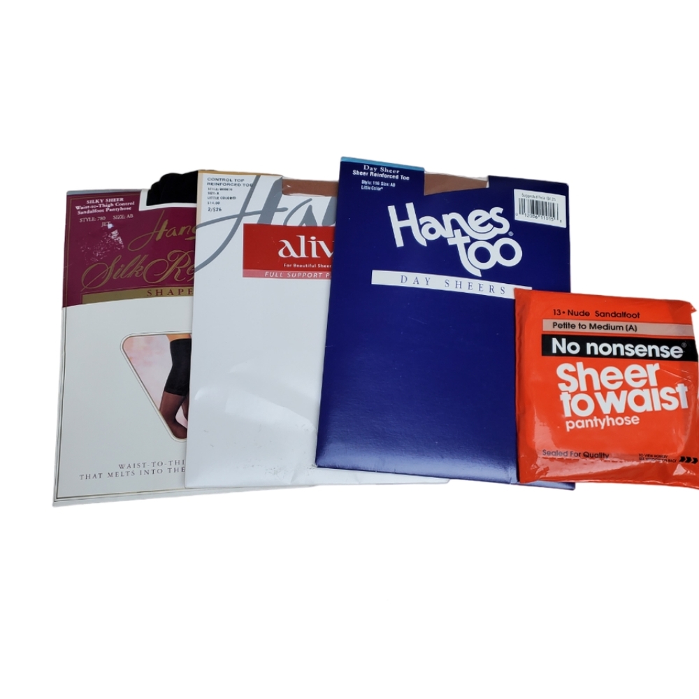 NWT HANES no nonsense pantyhose bundle size a/b
